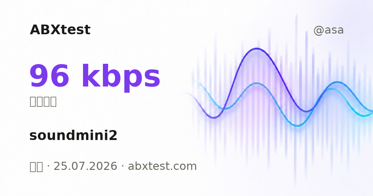 ABXtest: 96  kbps · soundmini2