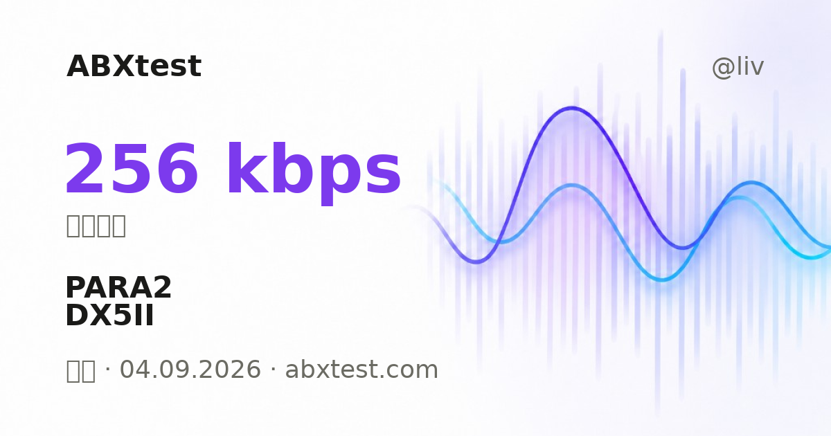 ABXtest: 256  kbps · PARA2