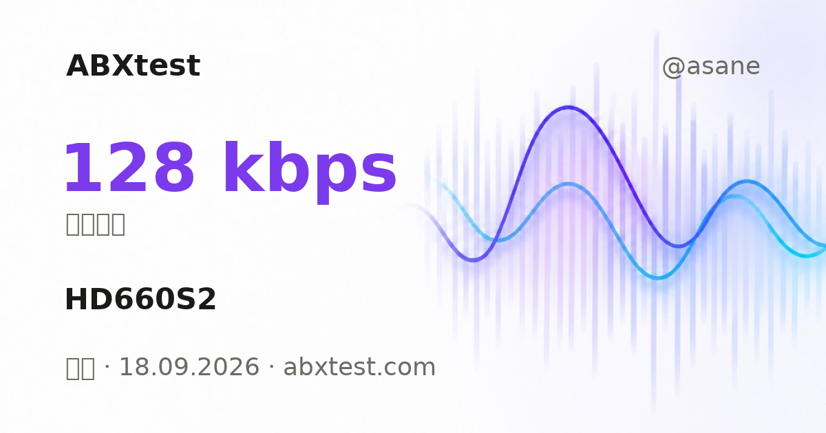 ABXtest: 128  kbps · HD660S2