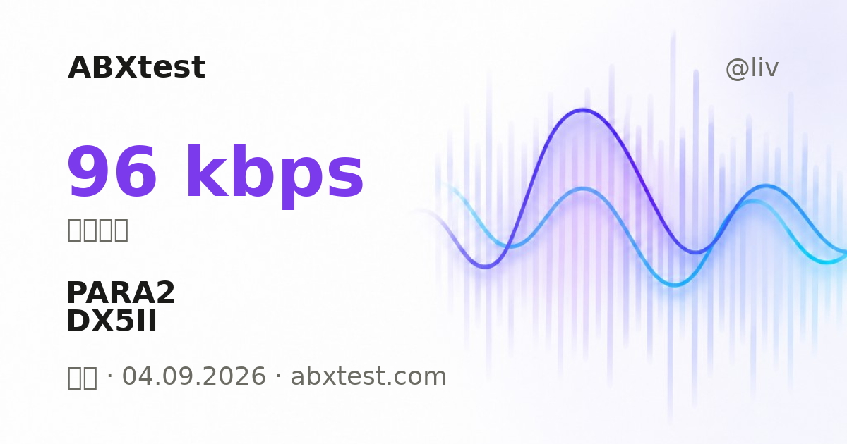 ABXtest: 96  kbps · PARA2