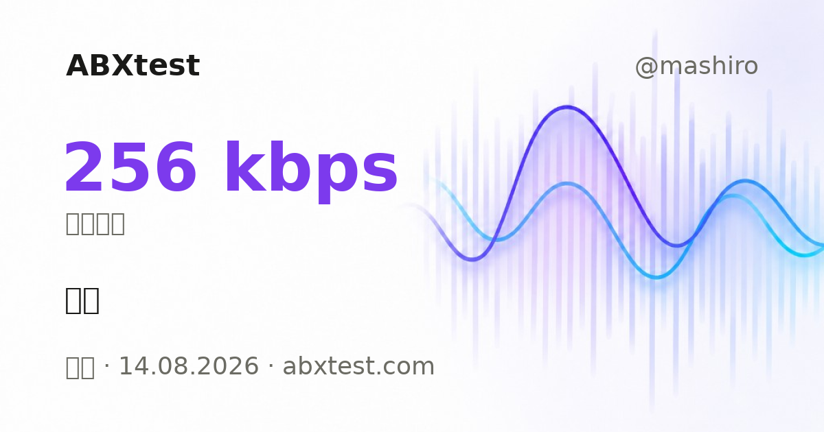 ABXtest: 256  kbps · Headphones