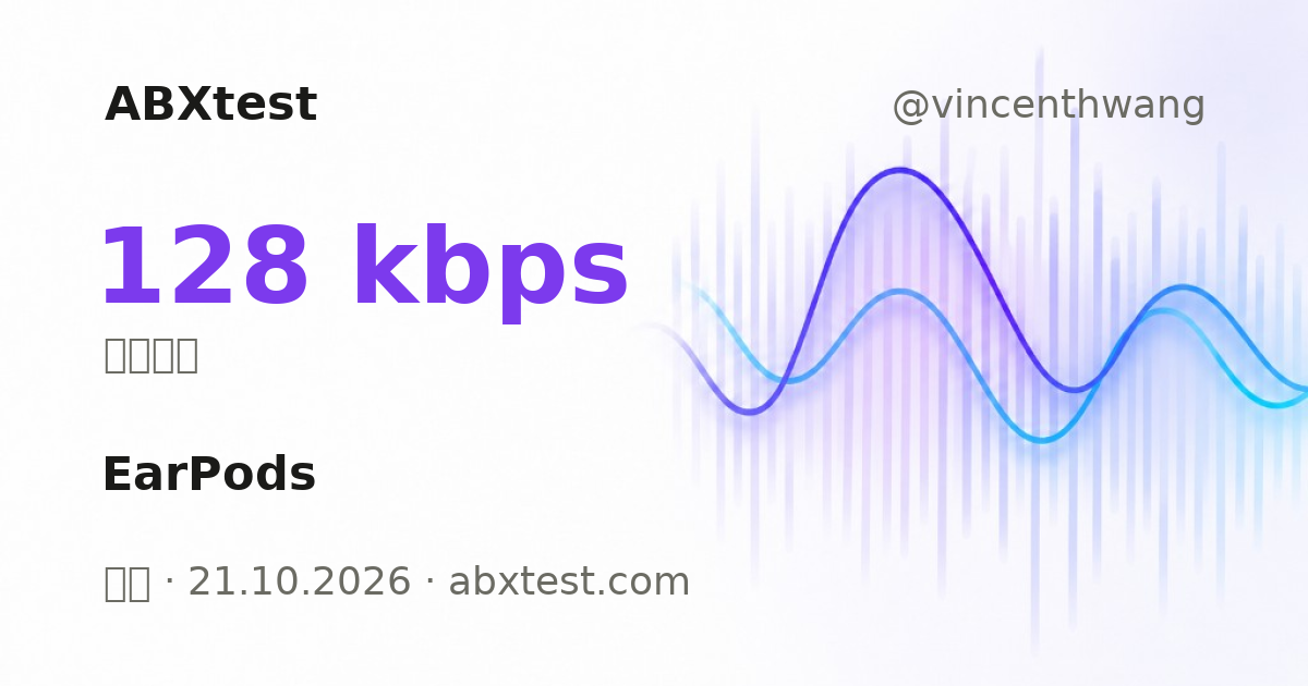 ABXtest: 128  kbps · EarPods